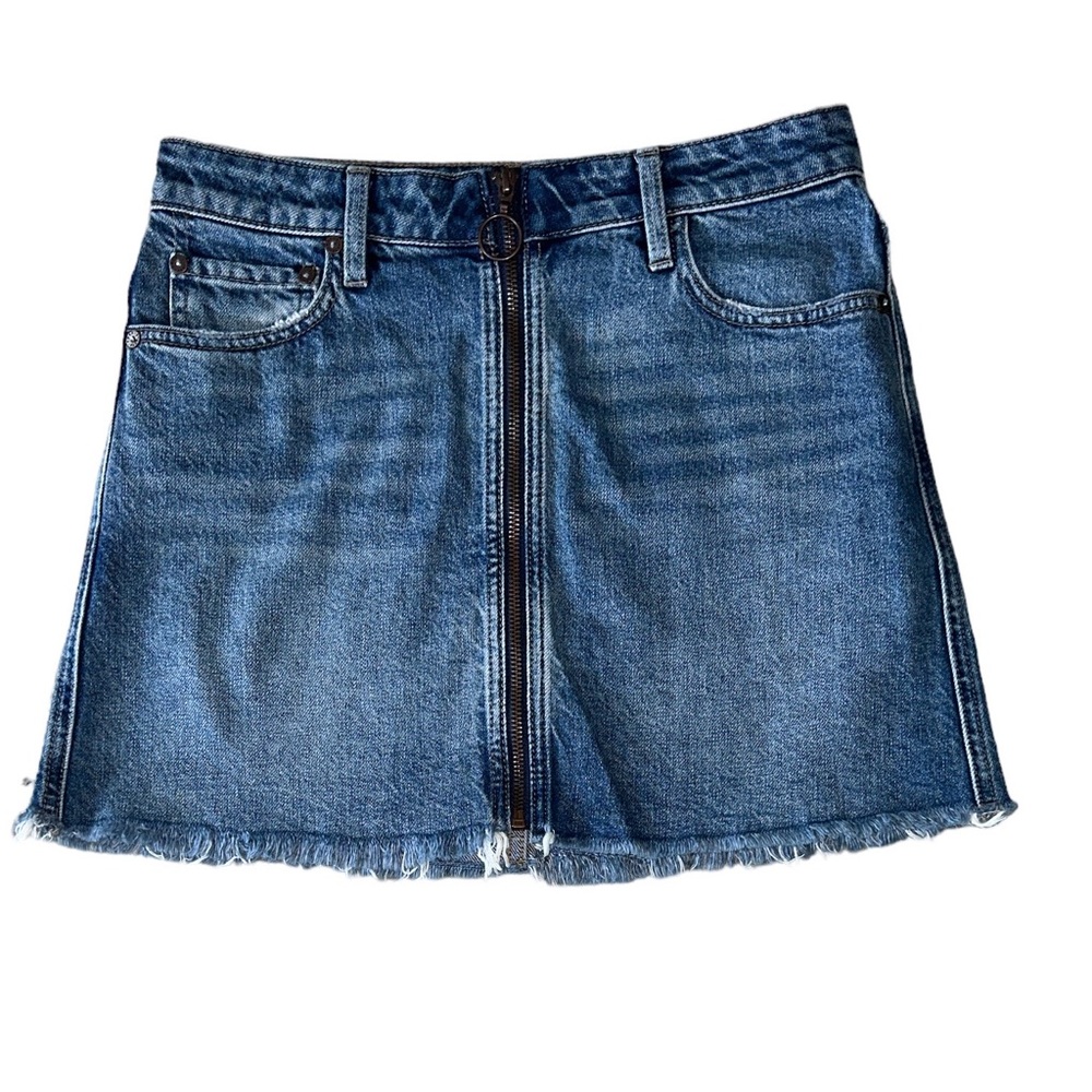 Free People / We the Free “Zip it Up” Front Denim Mini Skirt - 26